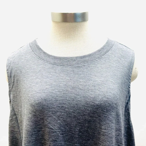 NWT TEK GEAR Women Sleeveless Pullover High Neck Gray Muscle Shirt Plus Size 2X - Picture 2 of 14